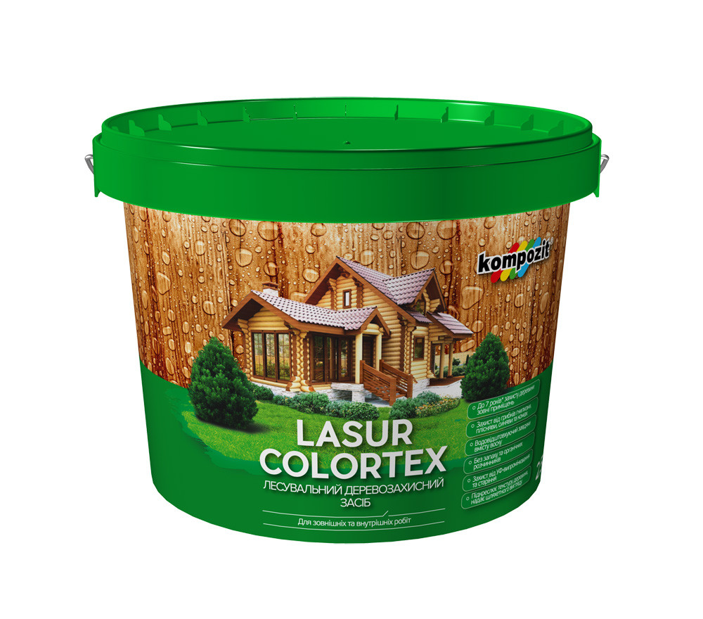 Лазурь для дерева Kompozit COLORTEX 10 л белый