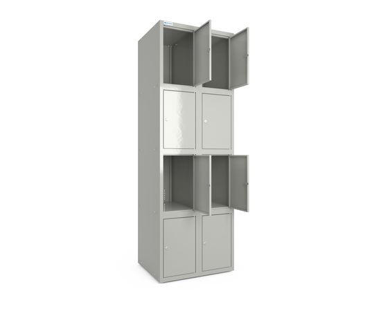 Шафа металева фарбована осередкова Меткас 300/2-8, секція 300 мм, 2 секції, 8 дверцят