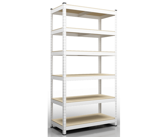 Стелаж Бюджет КД 2400х1200х600 Меткас, 175 кг / полку, 6 полки, ДСП, фарбований, металевий