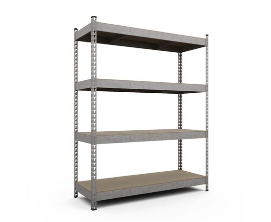 Стелаж Титан ОД 1800х1200х500 Меткас, 300 кг на полицю, 4 полки, ДСП, оцинкований