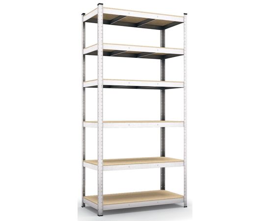 Стелаж Бюджет ОМ 2400х1200х400 Меткас, 175 кг / полку, 6 полиць, МДФ, оцинкований, в магазин