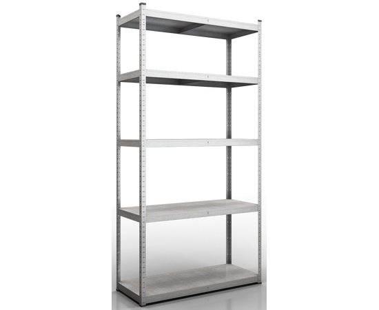 Стелаж Стандарт ОС 1800х900х600 Меткас, 220 кг / полку, 5 полиць, металеві полки, оцинкований, в підвал