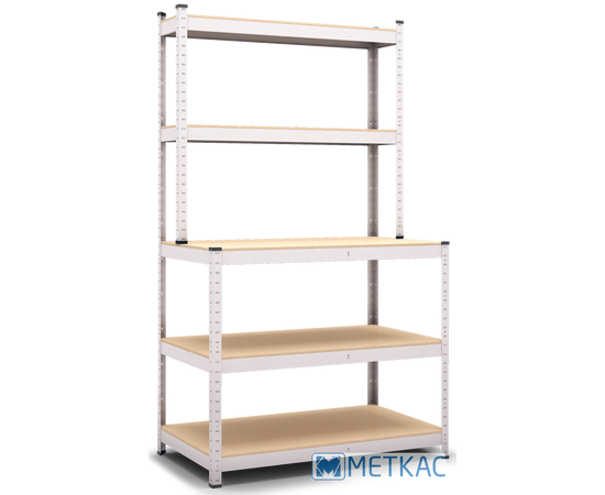 Верстак Меткас 1800(900)x1050x600(250) мм, 220 кг/полиця, металевий